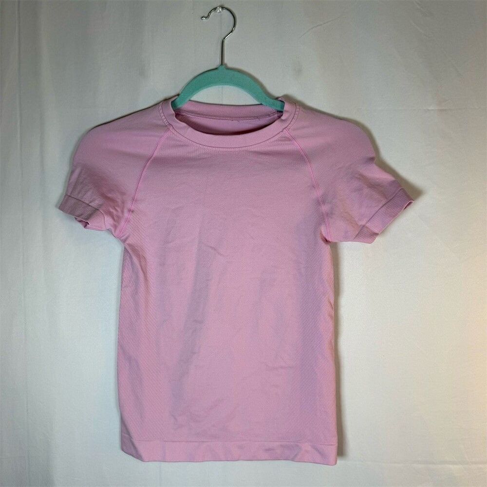 Unbranded T-Shirt Womens Size M Pink Seamless Athletic Crew Neck Short